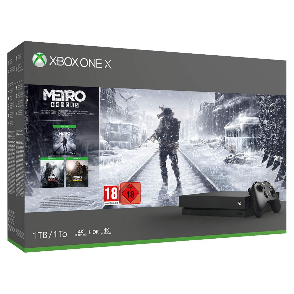 MICROSOFT Xbox One X 1 To Noire Edition Metro Exodus