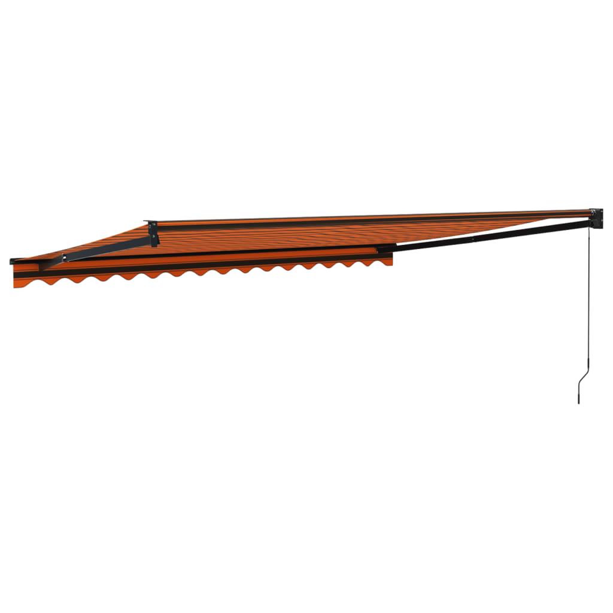 Voir la diapositive 5 : VIDAXL Auvent retractable orange et marron 4x3 m tissu et aluminium