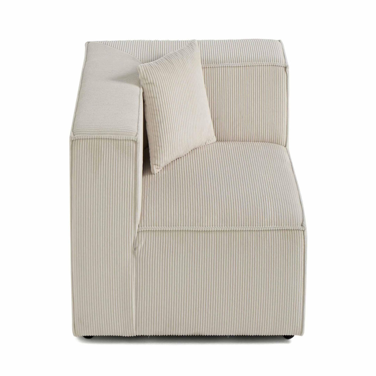 LISA DESIGN Arty - module d'assise d'angle réversible - en velours côtelé