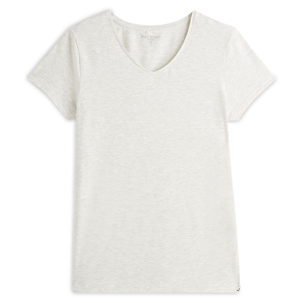 INEXTENSO T-shirt manches courtes uni blanc femme