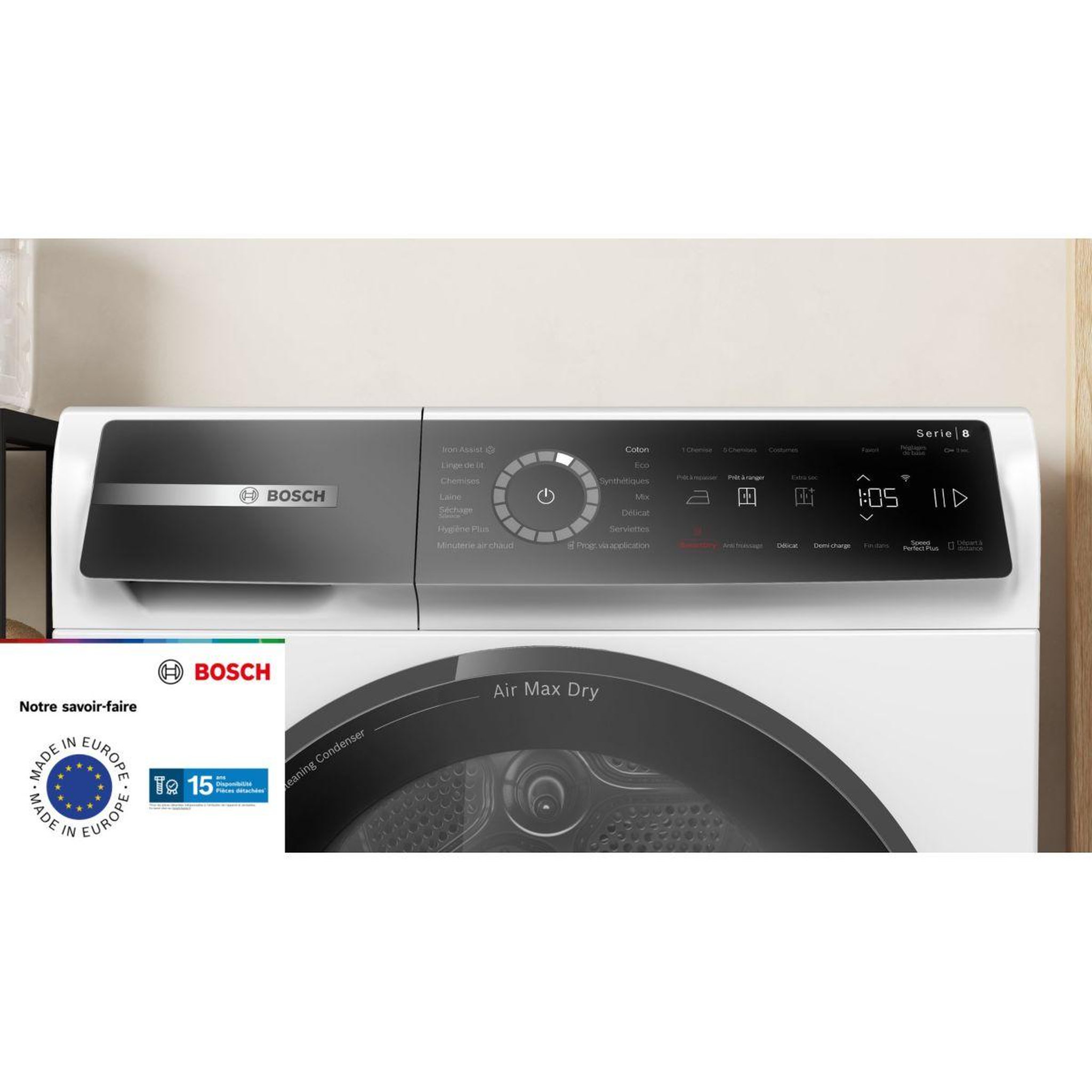 Voir la diapositive 2 : BOSCH Sèche linge pompe à chaleur wrb247c0fr