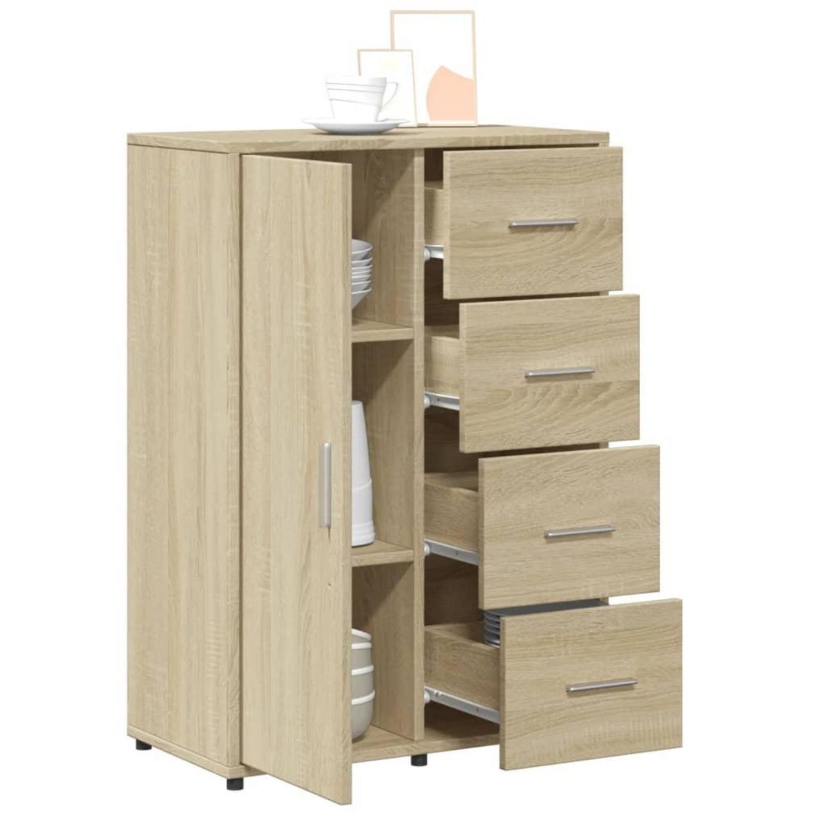 VIDAXL Buffet chene sonoma 60x31x84 cm bois d'ingenierie