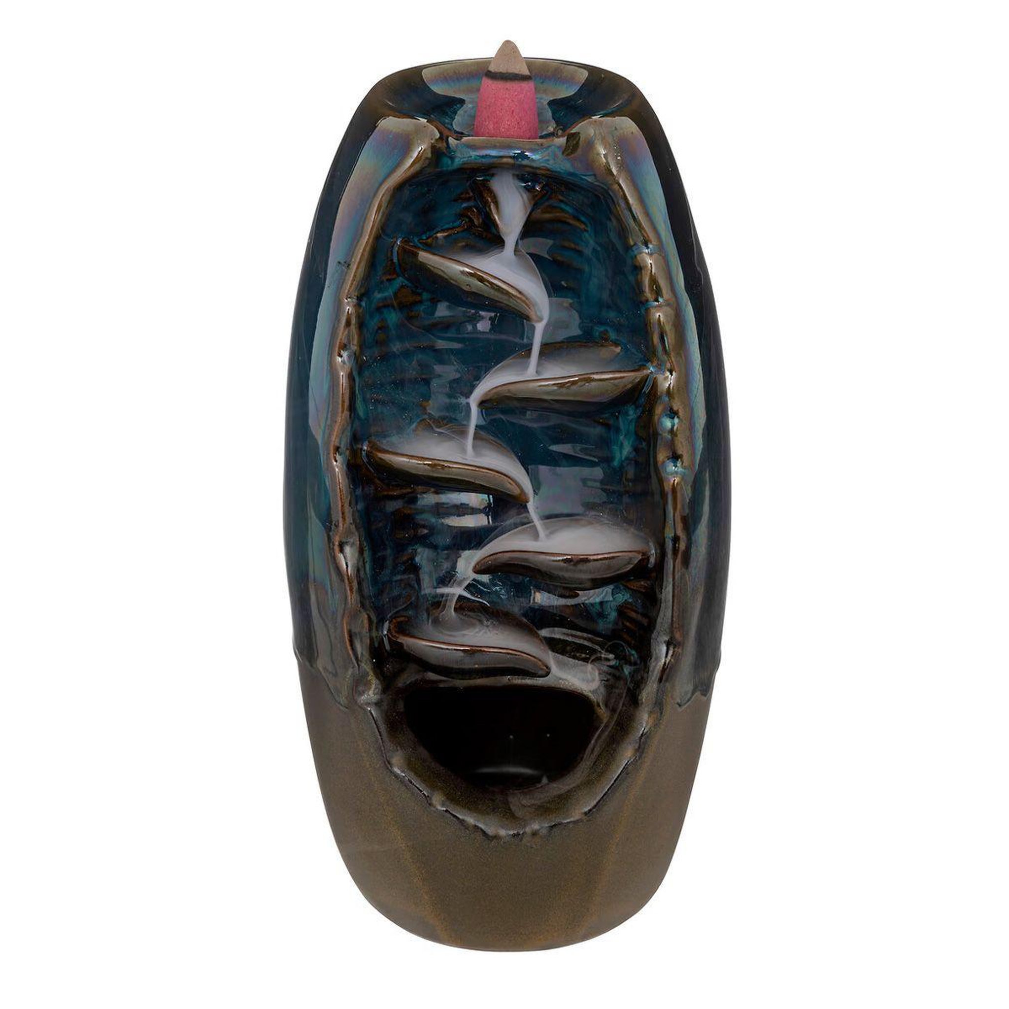 Voir la diapositive 2 : ATMOSPHERA Fontaine à cônes d'encens  taly  20cm bleu