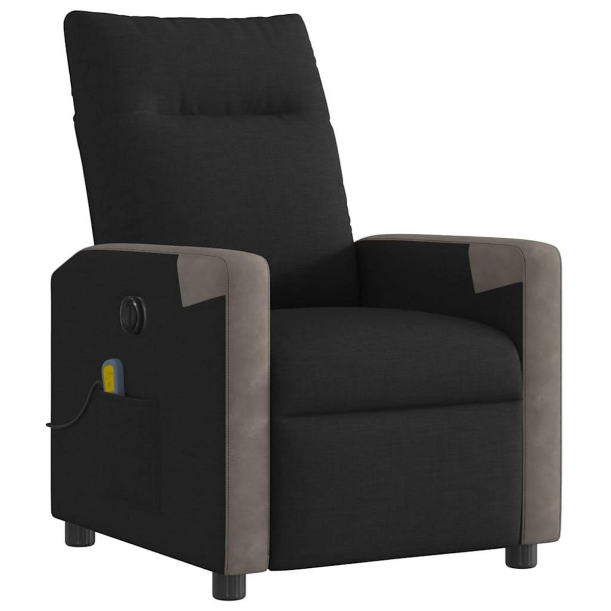 VIDAXL Fauteuil de massage inclinable electrique Noir Tissu