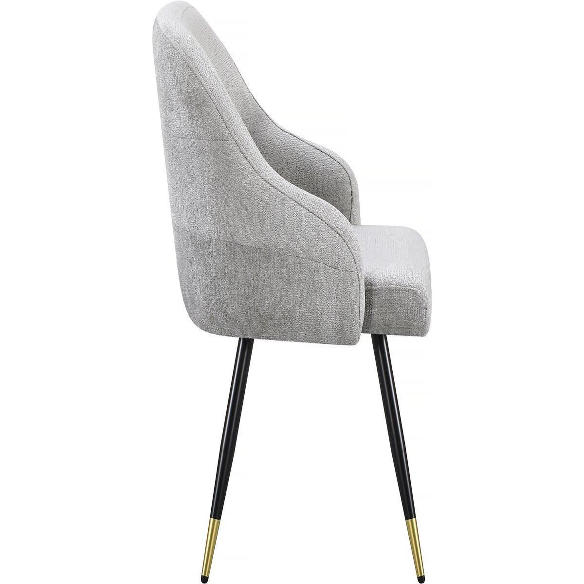 Voir la diapositive 5 : Habitat et Jardin Lot de 2 chaises en tissu  harmony  - 54 x 57 x 90 cm - beige