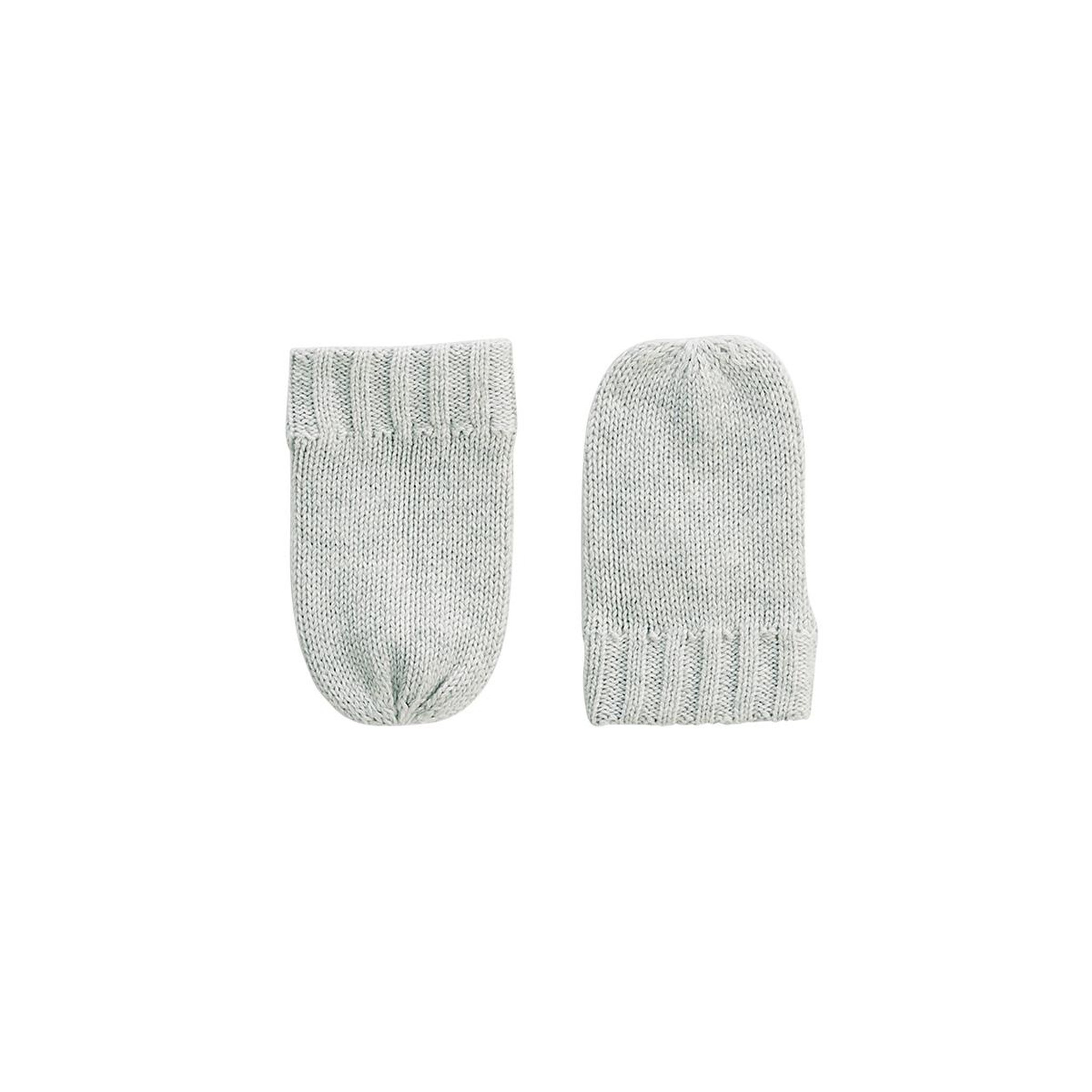 Voir la diapositive 4 : Petit Béguin Bonnet bébé et moufles en tricot esmée