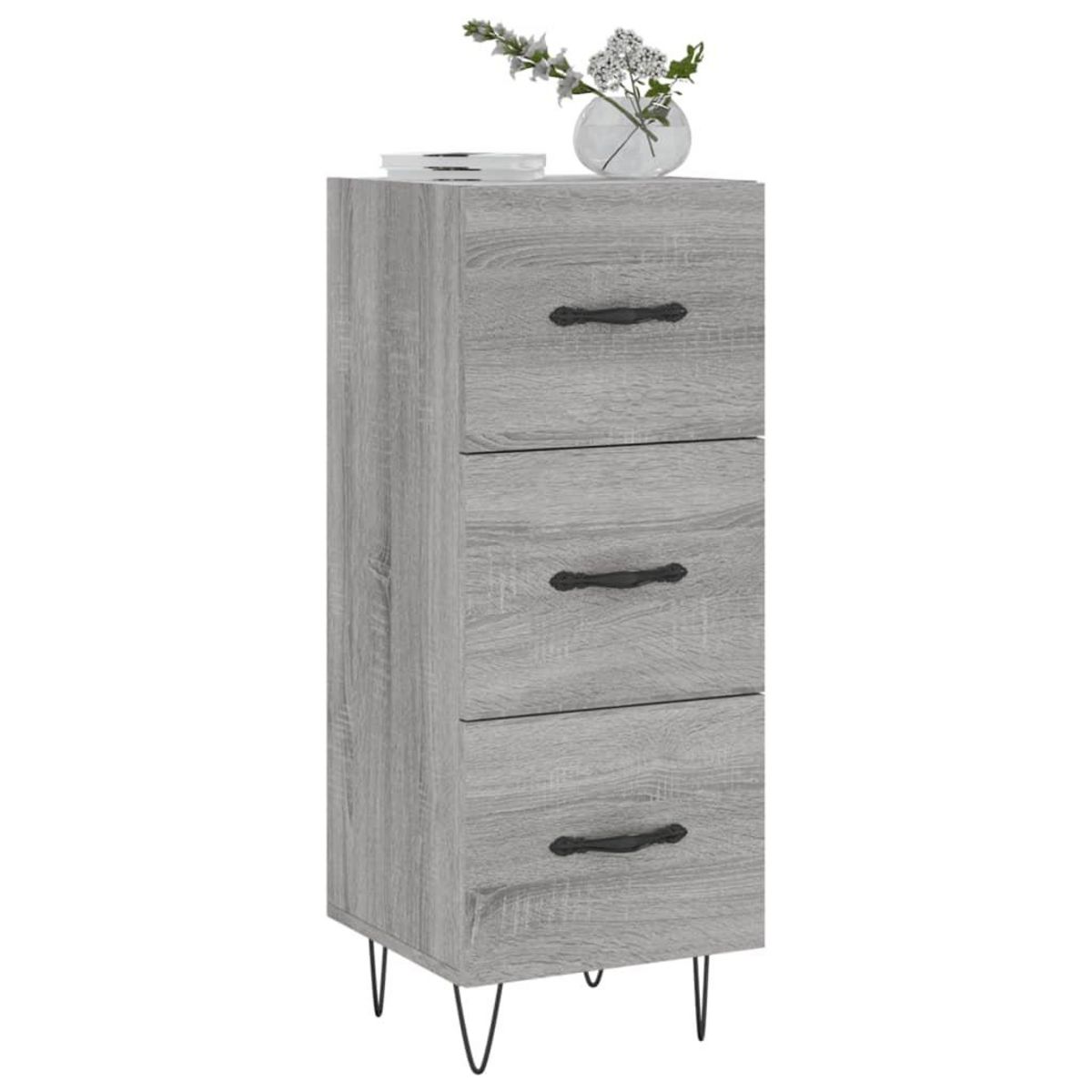 VIDAXL Buffet Sonoma gris 34,5x34x90 cm Bois d'ingenierie