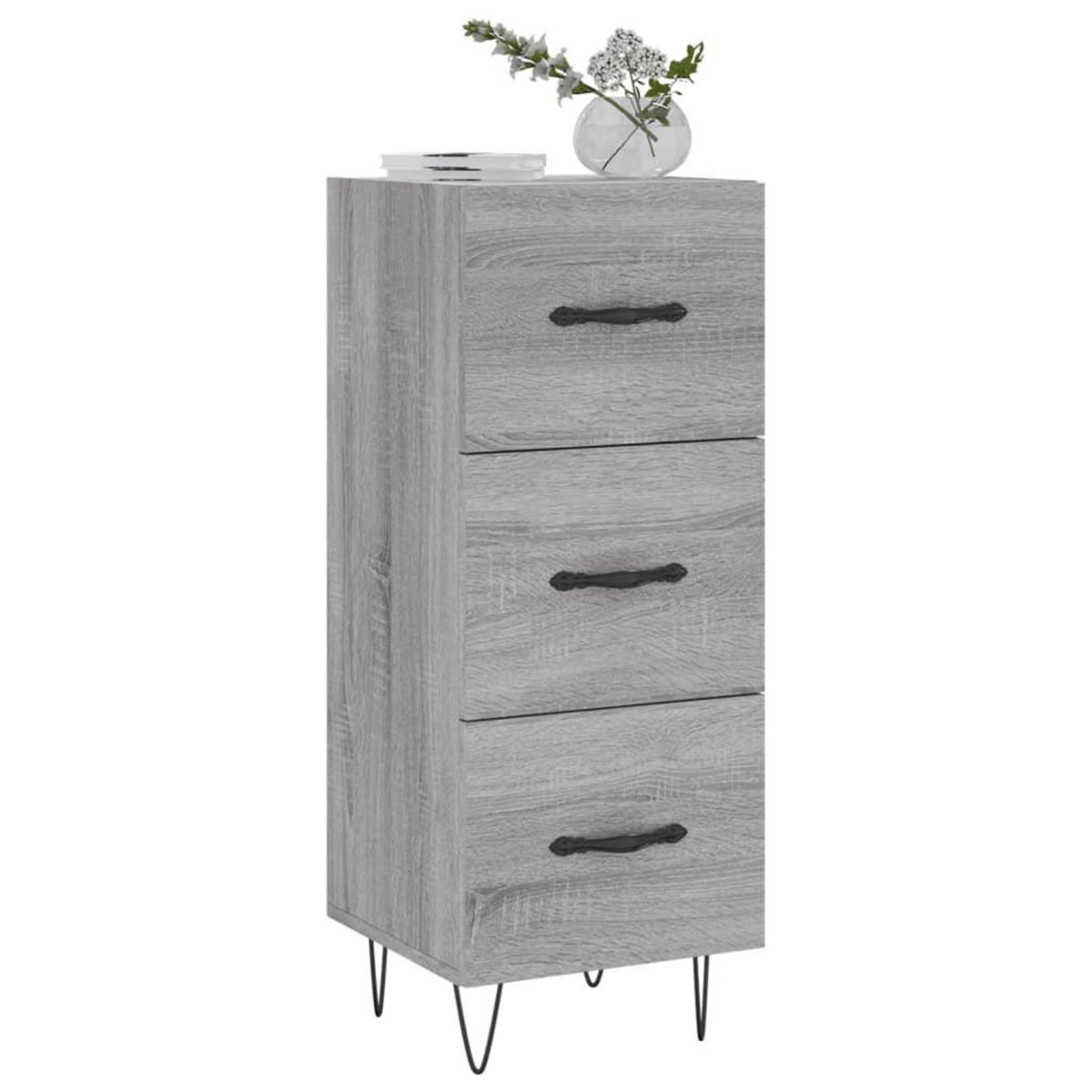 VIDAXL Buffet Sonoma gris 34,5x34x90 cm Bois d'ingenierie