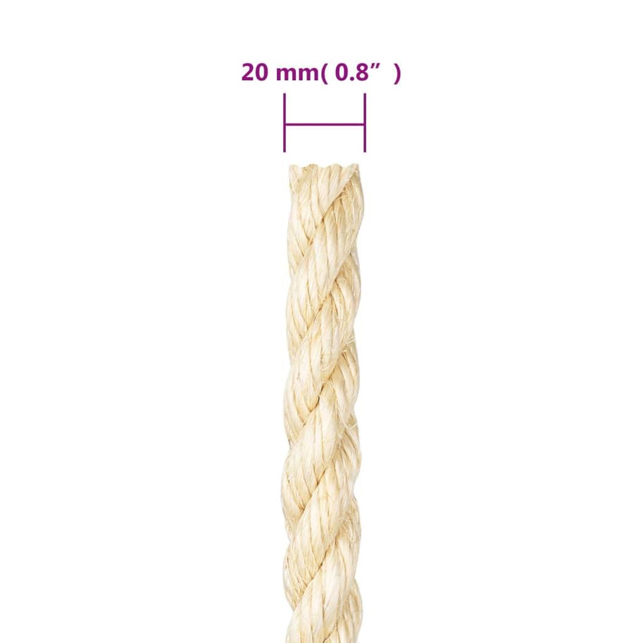 Voir la diapositive 5 : VIDAXL Corde 100 % sisal 20 mm 25 m