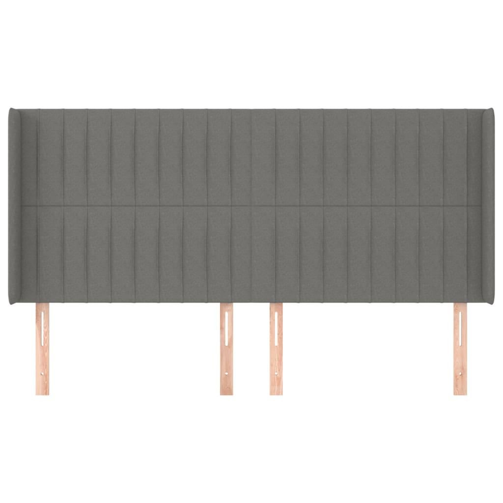 Voir la diapositive 3 : VIDAXL Tete de lit avec oreilles Gris fonce 163x16x118/128 cm Tissu