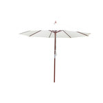 CONCEPT USINE Parasol en bois rond diamètre 2,7 m toile écru NAPOLI