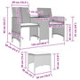 Voir la diapositive 6 : VIDAXL Canape de jardin 2 places avec table et tabourets beige rotin