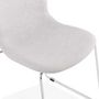 Voir la diapositive 6 : Paris Prix Chaise Design en Tissu  Sluna  85cm Gris & Chromé