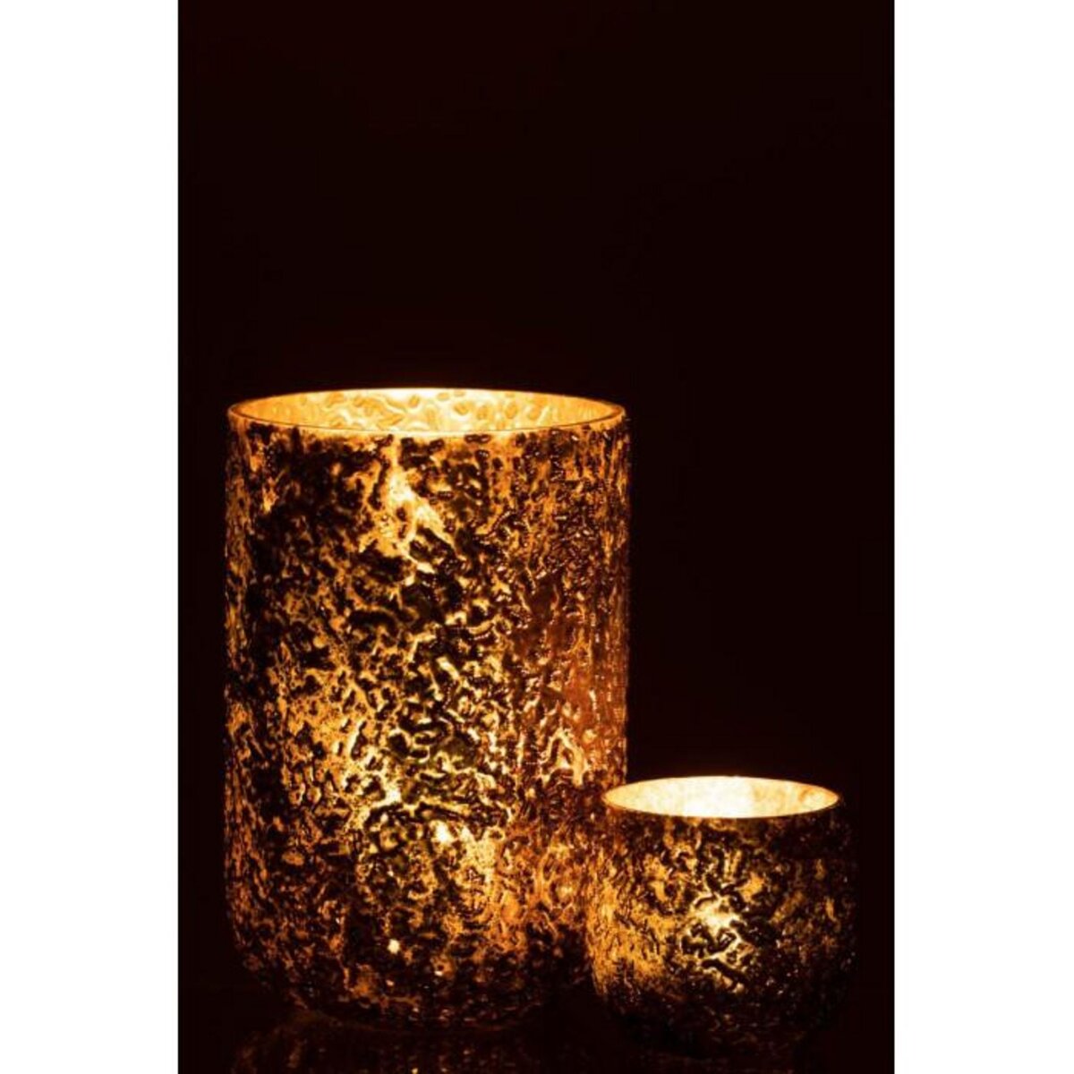 Paris Prix Photophore en Verre  Oxyde  20cm Cuivre