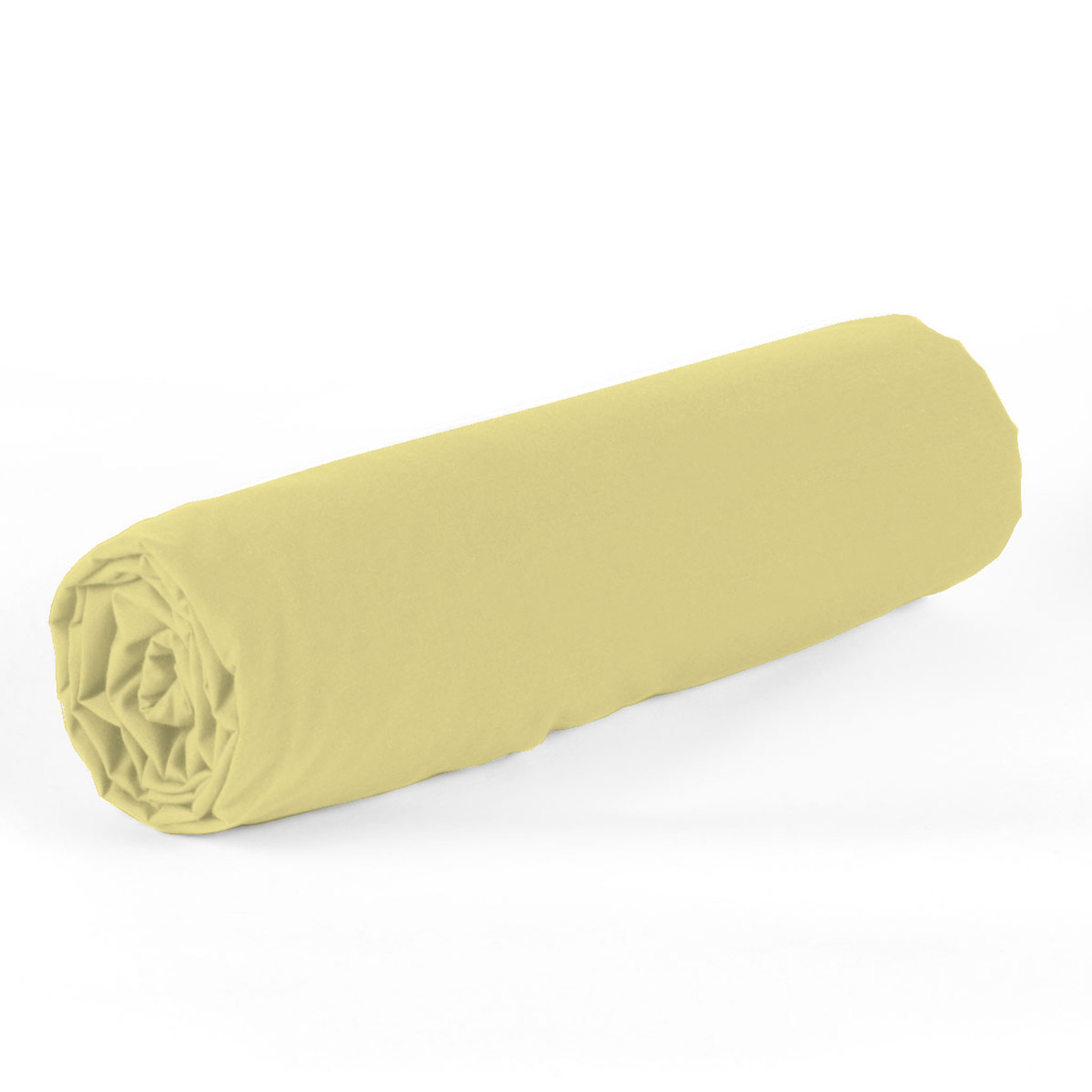 Voir la diapositive 2 : Drap houssse uni en coton 51 fils