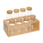 Voir la diapositive 1 : FIVE Présentoir à Épices en Bambou  8 Pots  22cm Naturel