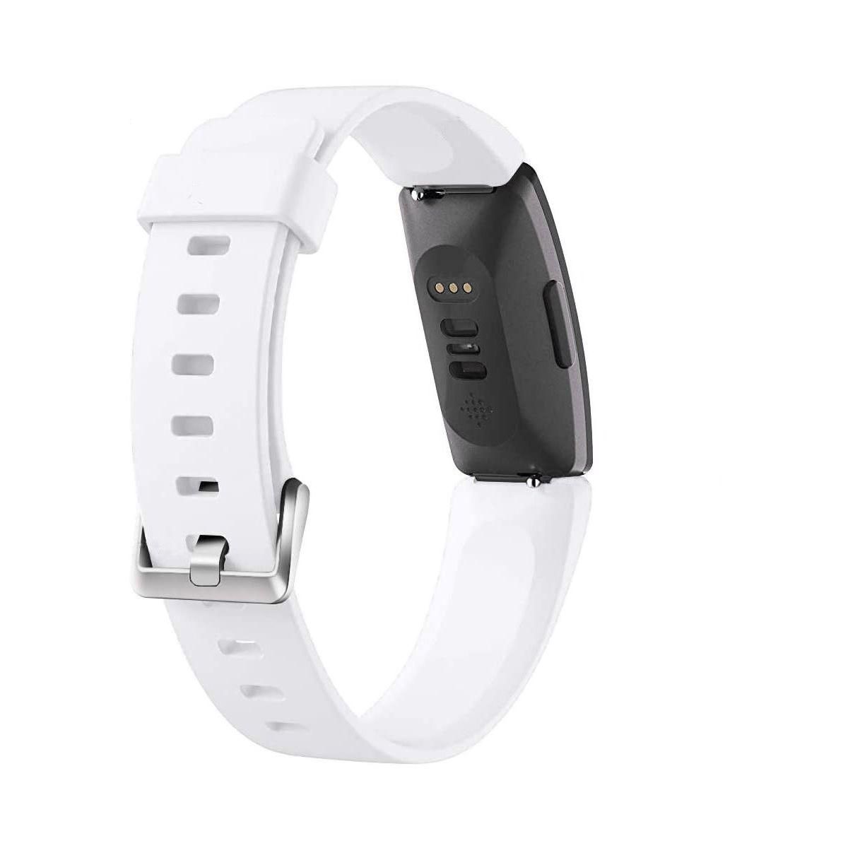 IBROZ Bracelet Fitbit Inspire 1/2 Silicone blanc