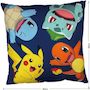 Voir la diapositive 4 : Pokemon Coussin double face - Carré - POKEMON - Poké-Ball et Starter - Microfibre - 40 x 40 cm