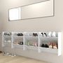 Voir la diapositive 3 : VIDAXL Armoires a chaussures murales 4 pcs blanc brillant 60x18x60 cm