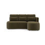Voir la diapositive 1 : LISA DESIGN Mahina - canapé d'angle droit 4 places convertible avec coffre en velours côtelé
