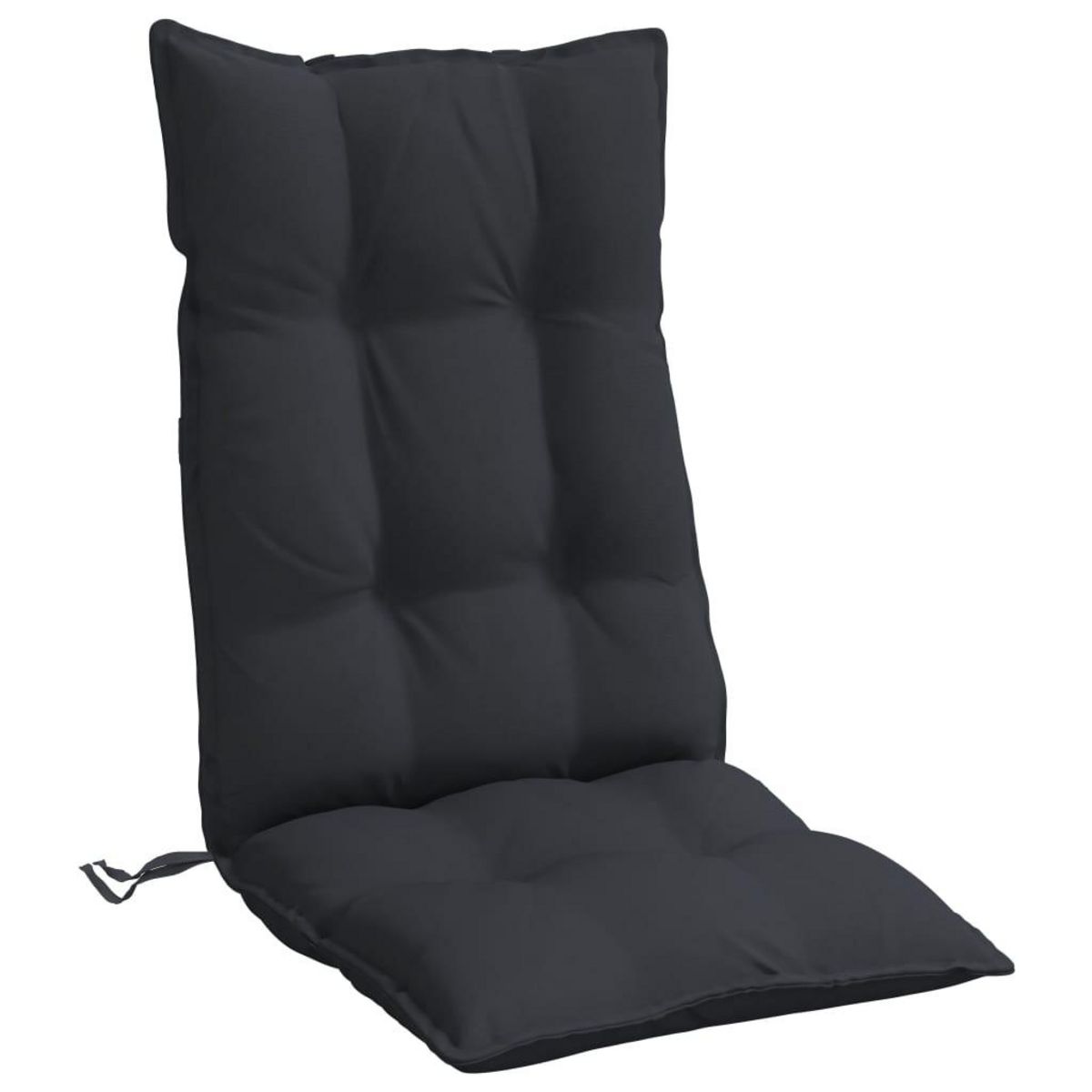 VIDAXL Coussins de chaise a dossier haut lot de 4 noir tissu oxford