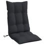 Voir la diapositive 5 : VIDAXL Coussins de chaise a dossier haut lot de 4 noir tissu oxford