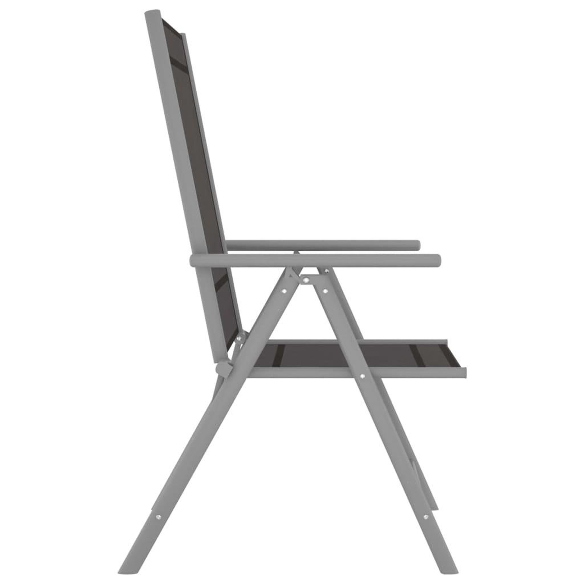 Voir la diapositive 4 : VIDAXL Chaises de jardin pliables lot de 4 Textilene Noir
