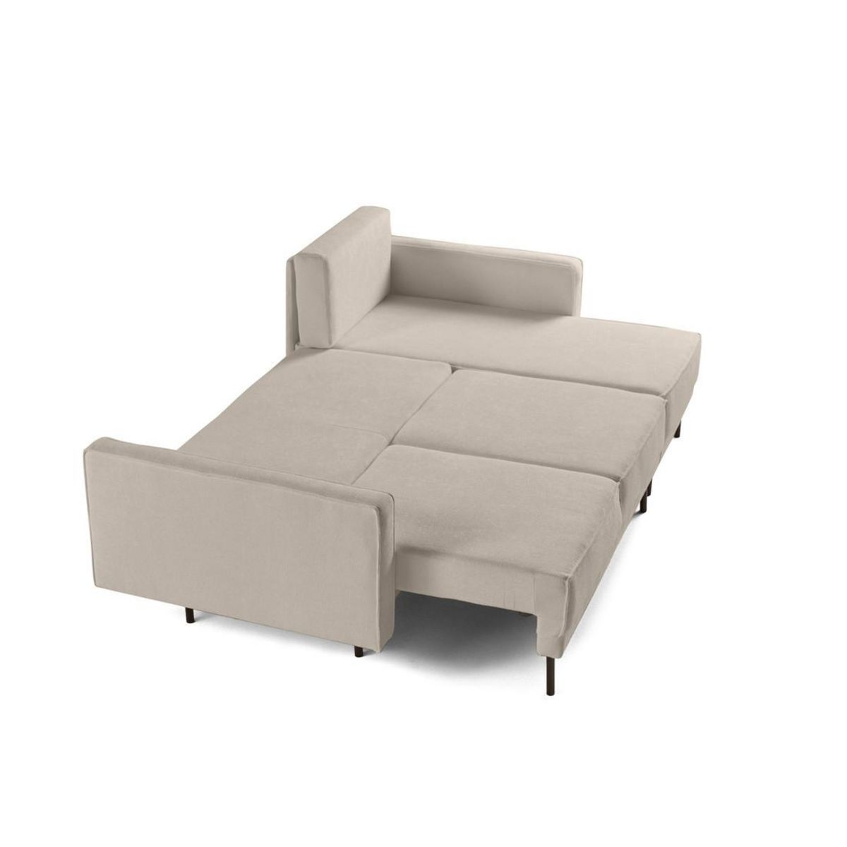 BEST MOBILIER Charlie - canapé d'angle réversible 4 places - convertible avec coffre - en tissu