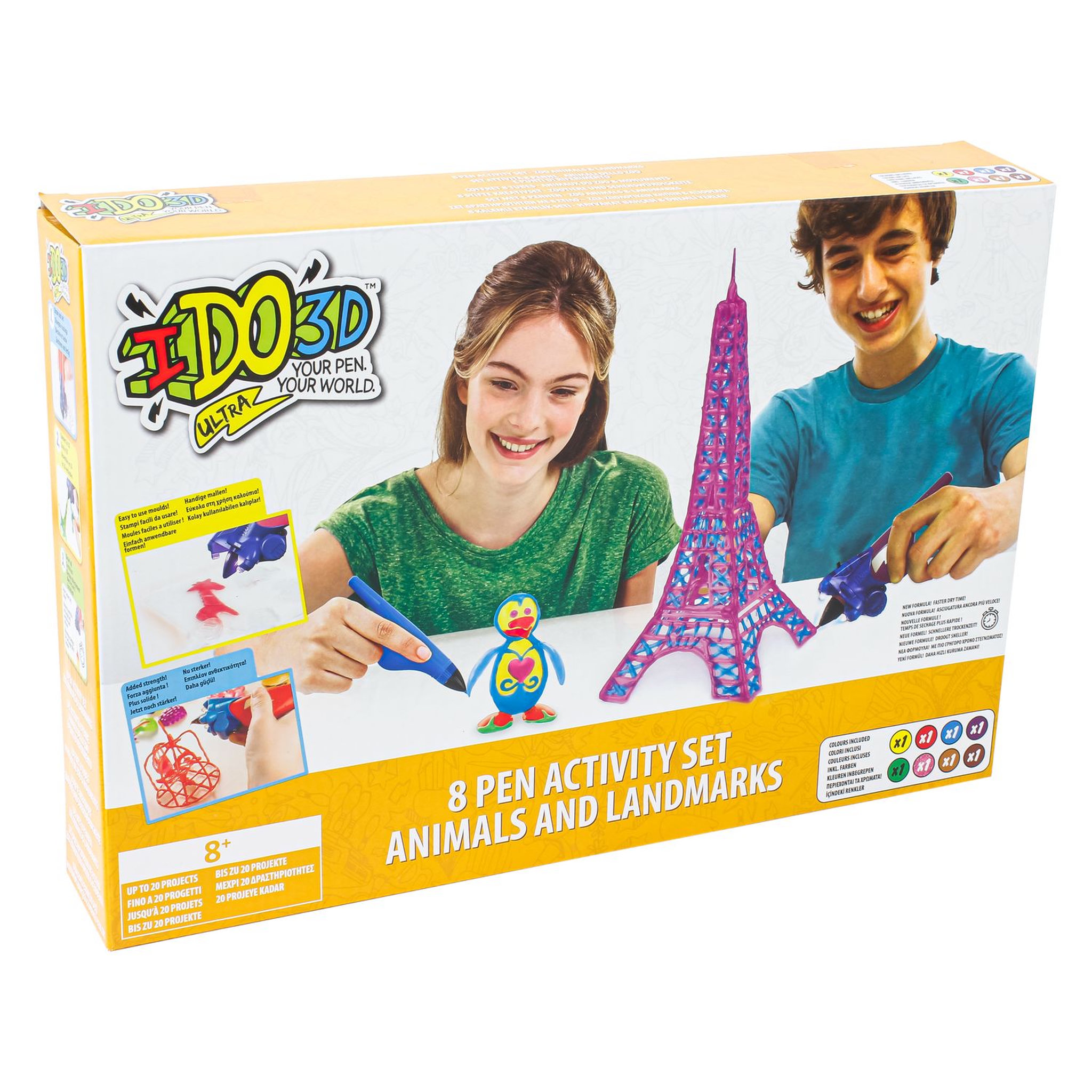 Voir la diapositive 1 : GP TOYS Loisirs créatifs - IDO3D ULTRA - Coffret 8 Tubes