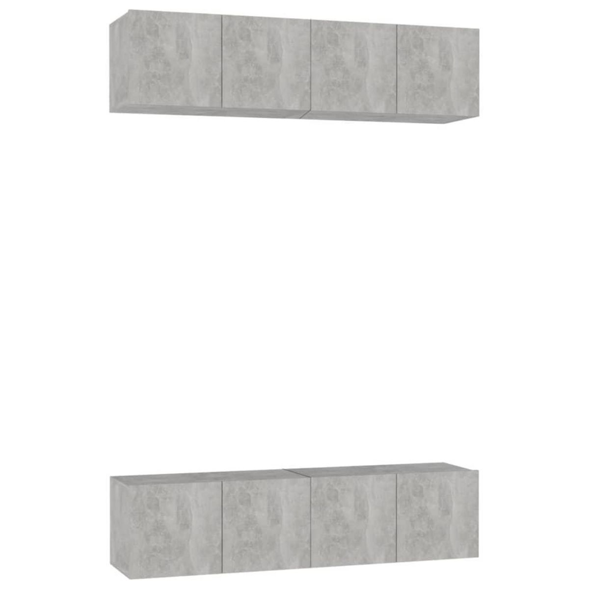 VIDAXL Meubles TV 4 pcs Gris beton 60x30x30 cm Bois d'ingenierie