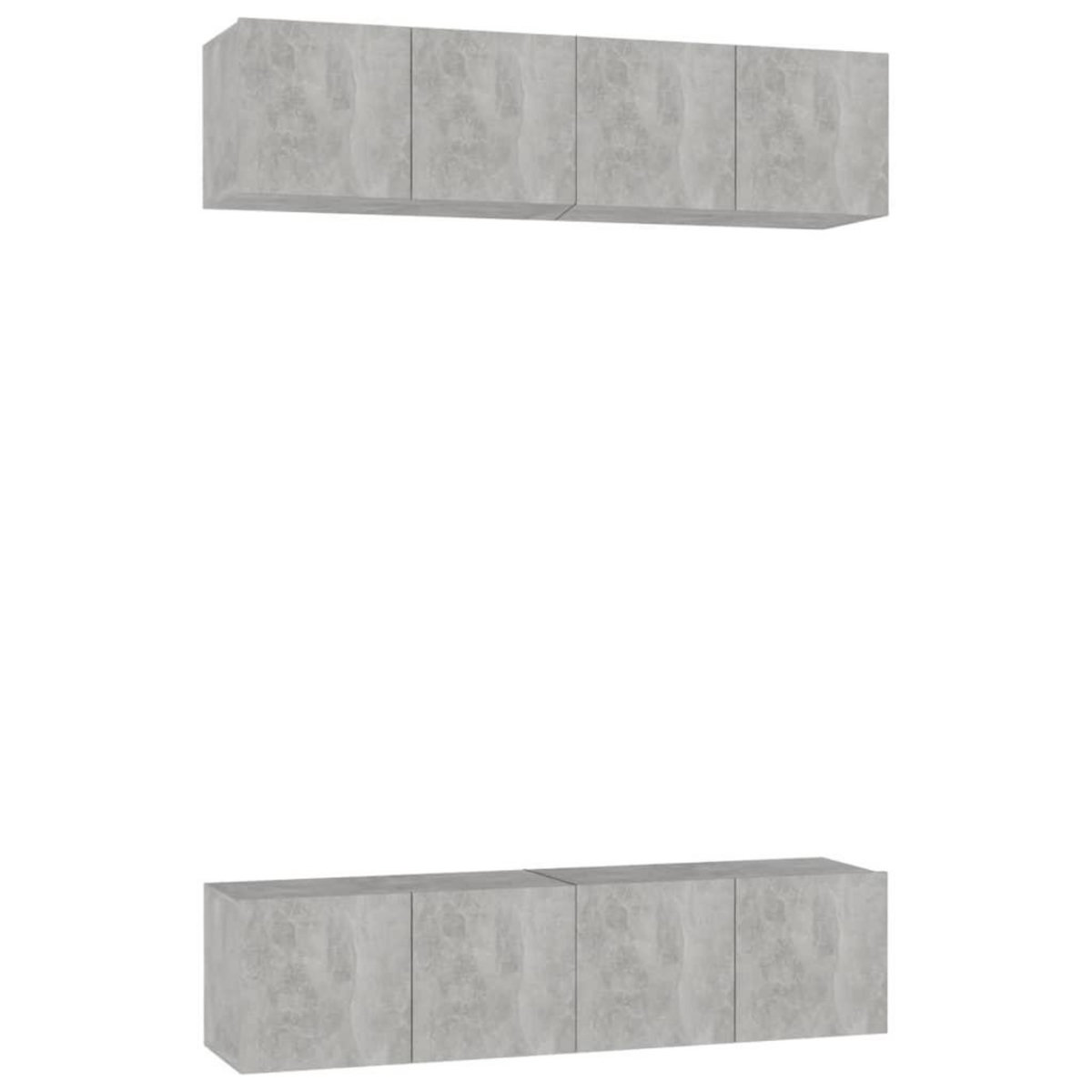 VIDAXL Meubles TV 4 pcs Gris beton 60x30x30 cm Bois d'ingenierie