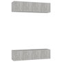 Voir la diapositive 2 : VIDAXL Meubles TV 4 pcs Gris beton 60x30x30 cm Bois d'ingenierie