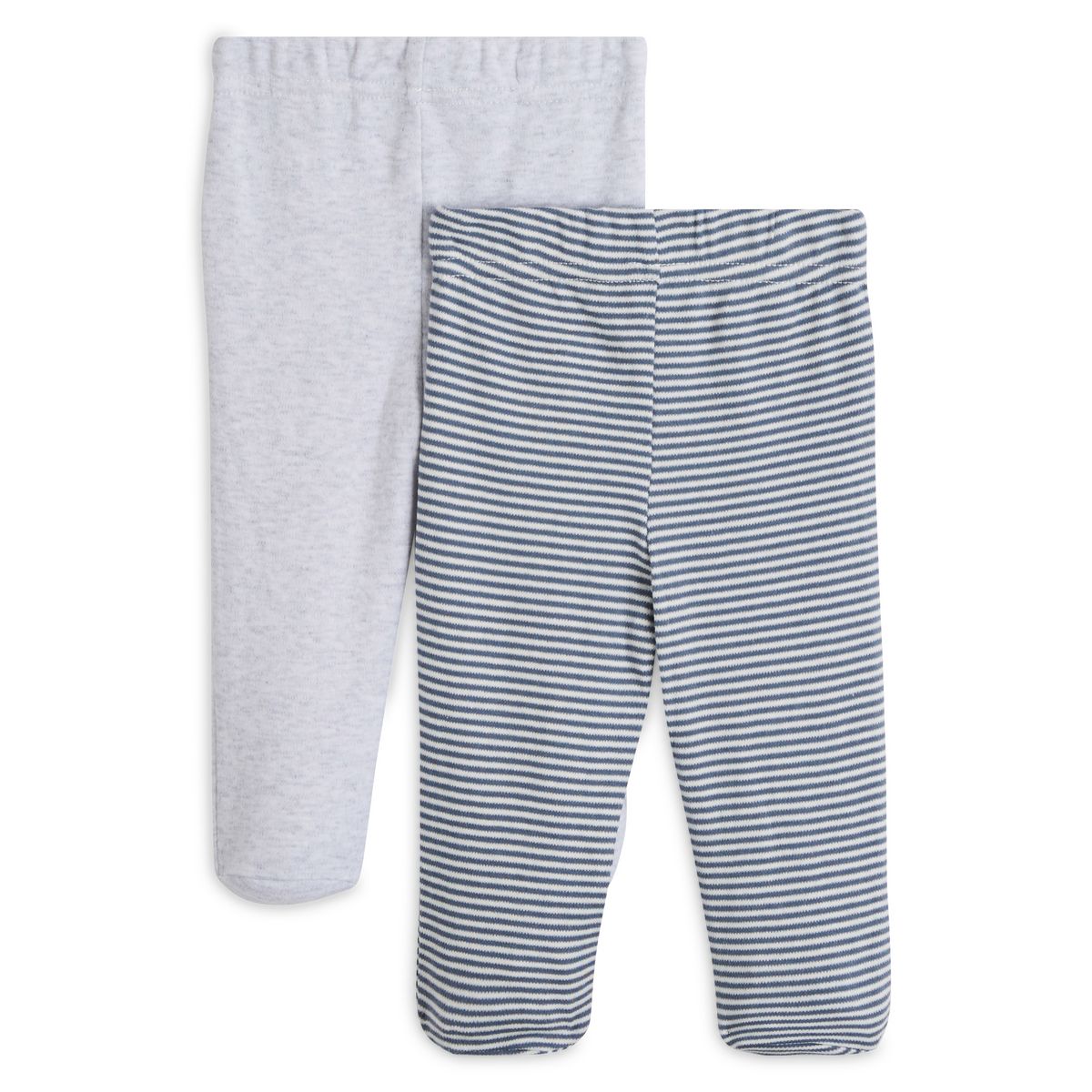 IN EXTENSO Lot de 2 pantalons de naissance à pieds bébé garçon