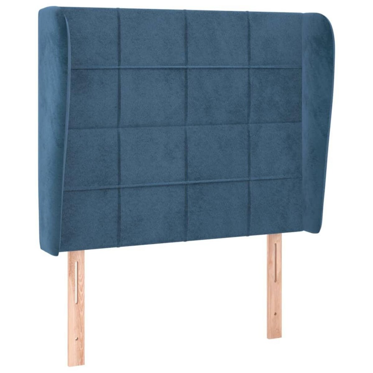 VIDAXL Tete de lit avec oreilles Bleu fonce 103x23x118/128 cm Velours