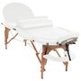 Voir la diapositive 3 : VIDAXL Table de massage pliable 4 cm d'epaisseur et 2 traversins Blanc