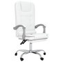 Voir la diapositive 2 : VIDAXL Fauteuil de massage inclinable de bureau Blanc Similicuir
