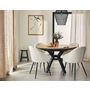 Voir la diapositive 5 : LISA DESIGN Pampa - table à manger ronde extensible - effet bois et noir - 4 à 8 personnes