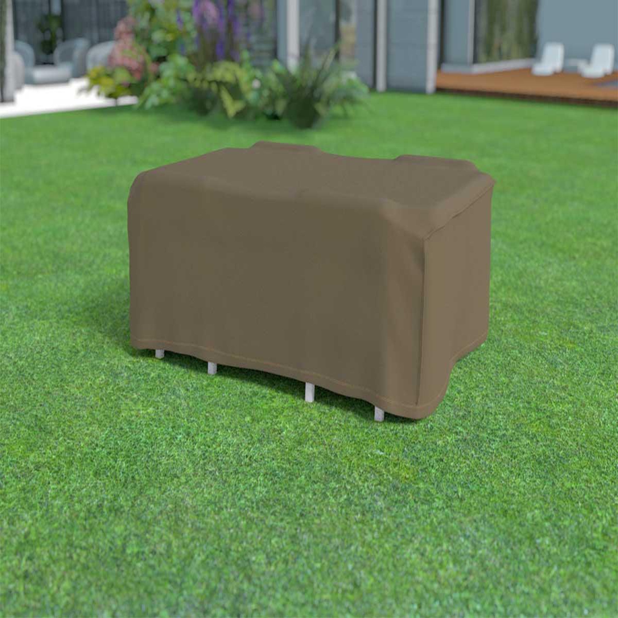 Voir la diapositive 2 : Nortene Housse de protection pour table rectangulaire + 4 chaises covertop - taupe - 225 x 145 x 90 cm