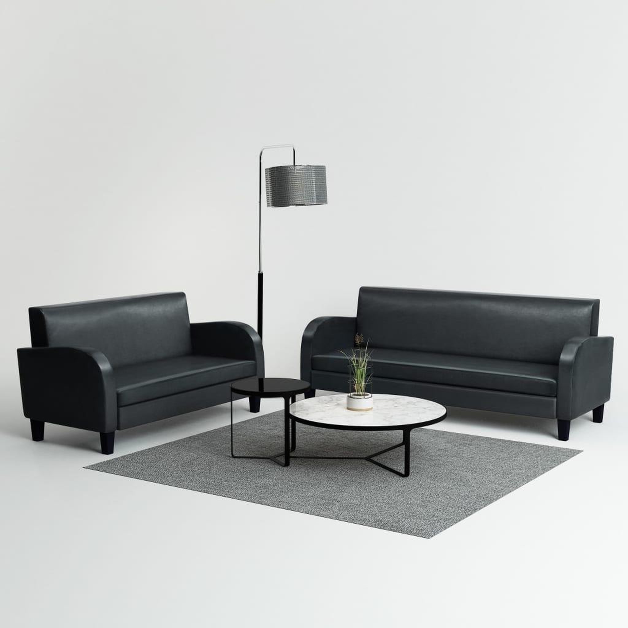 Voir la diapositive 1 : VIDAXL Ensemble de canapes 2 pcs cuir synthetique noir