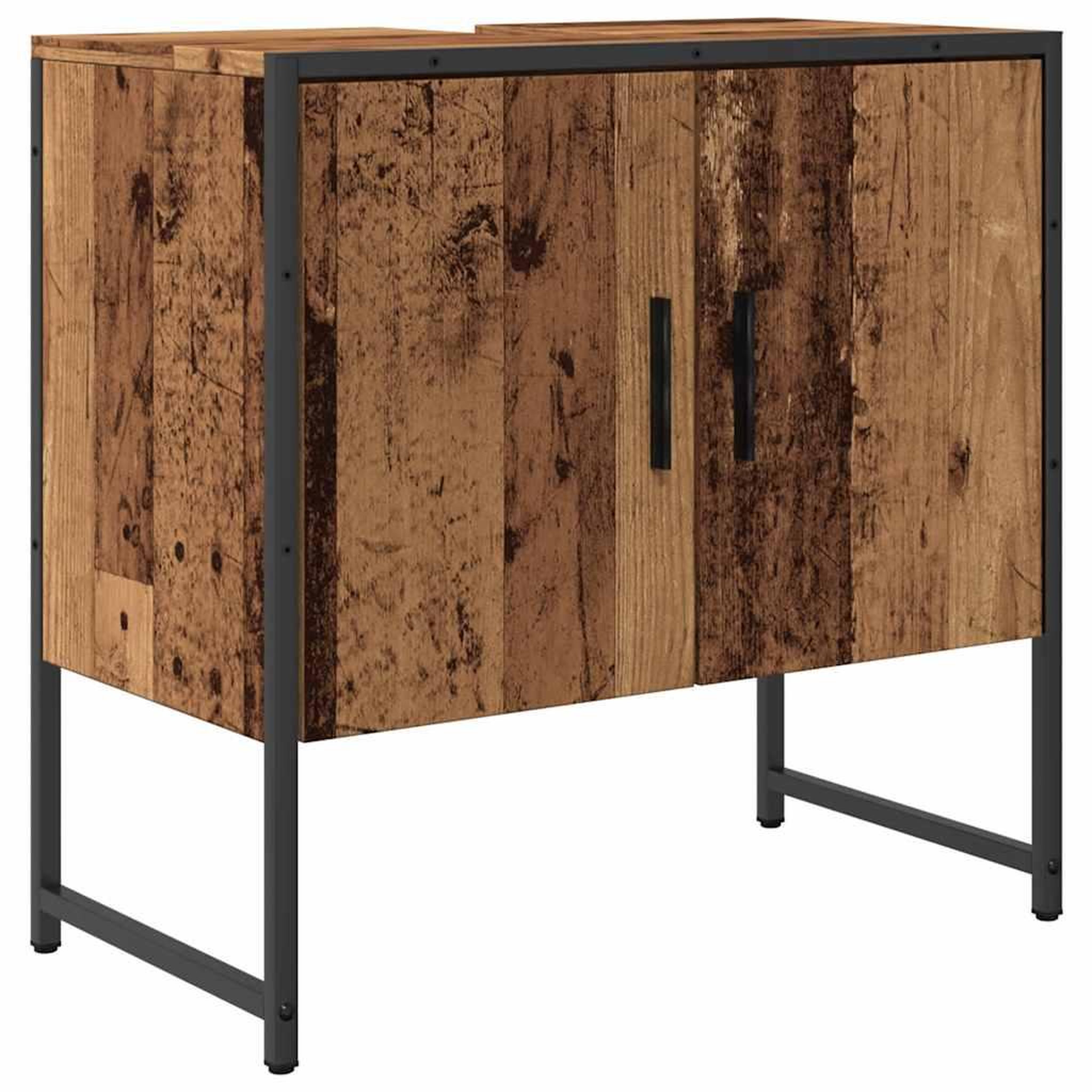 Voir la diapositive 2 : VIDAXL Armoire lavabo de salle de bain vieux bois 60x33x60 cm