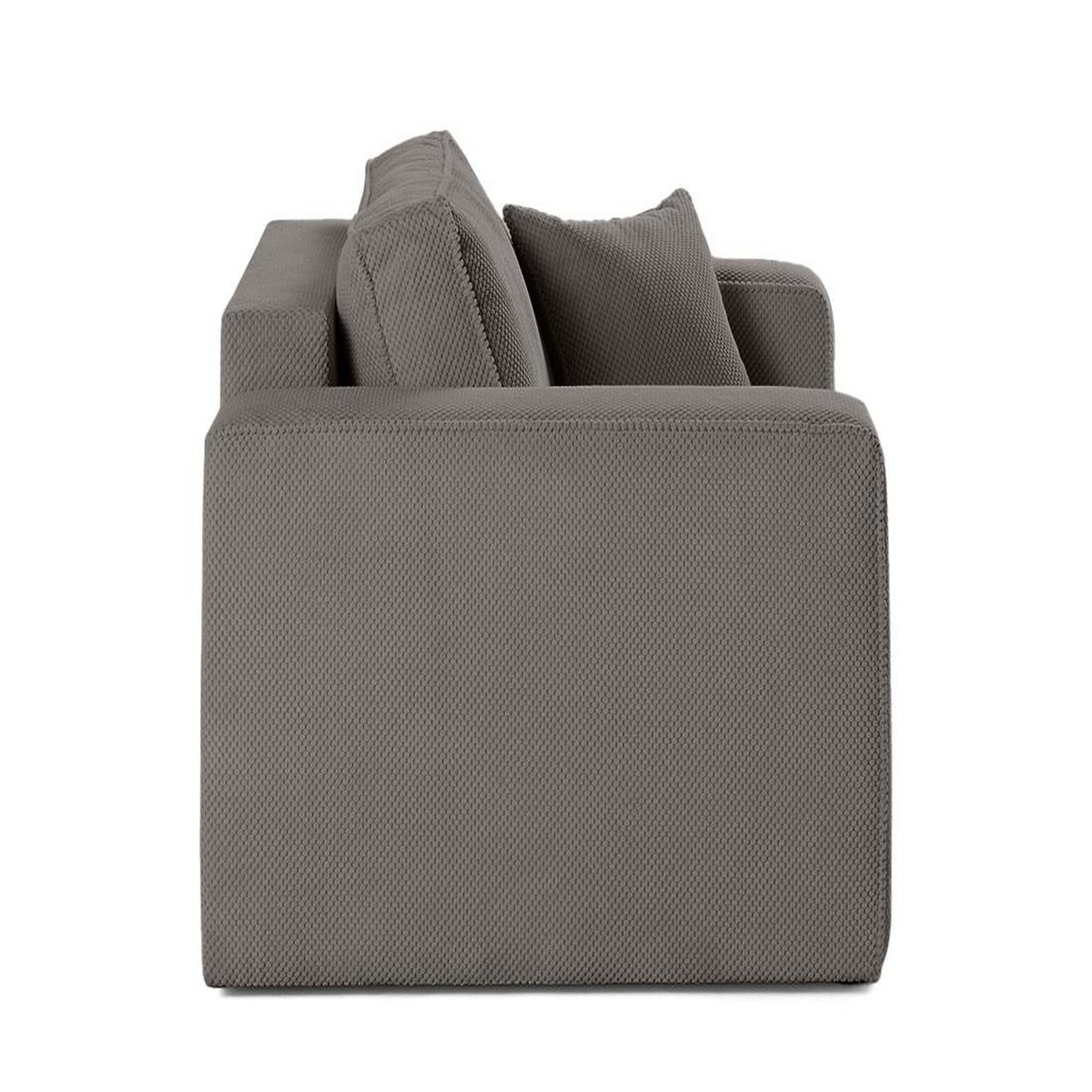 Voir la diapositive 2 : BEST MOBILIER Topaze - fauteuil - en velours texturé