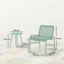 Voir la diapositive 3 : OUTSUNNY Salon de jardin style Acapulco 2 places 3 pièces acier résine filaire vert d'eau