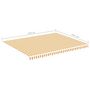Voir la diapositive 6 : VIDAXL Tissu de remplacement pour auvent Jaune et blanc 4,5x3,5 m