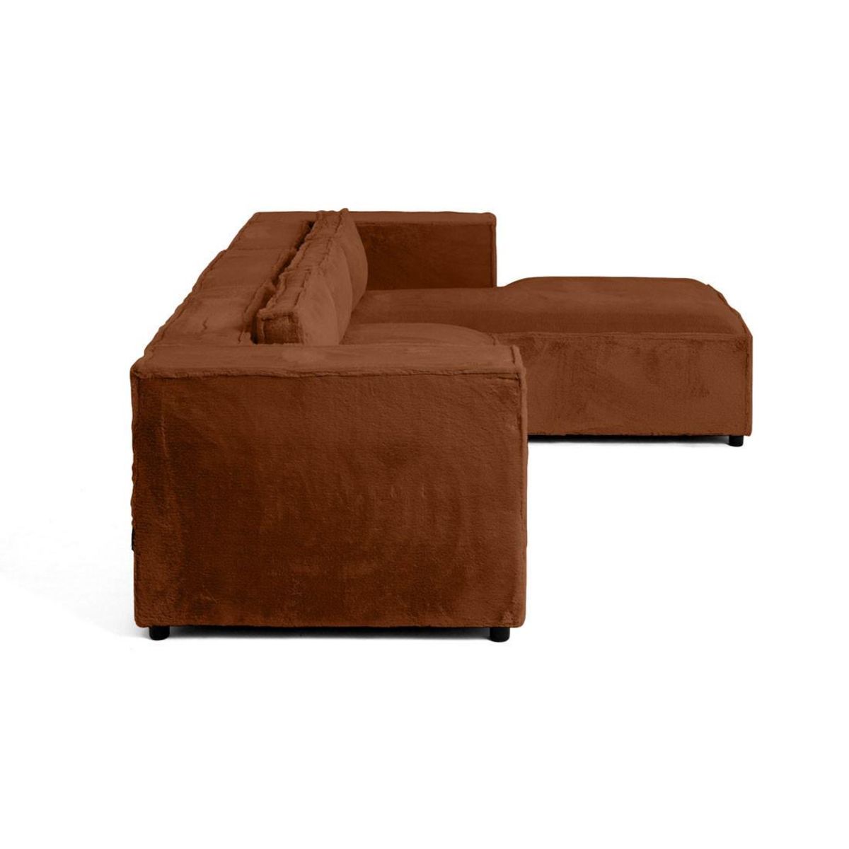 LISA DESIGN Stella - canapé d'angle droit - 4 places - en fausse fourrure