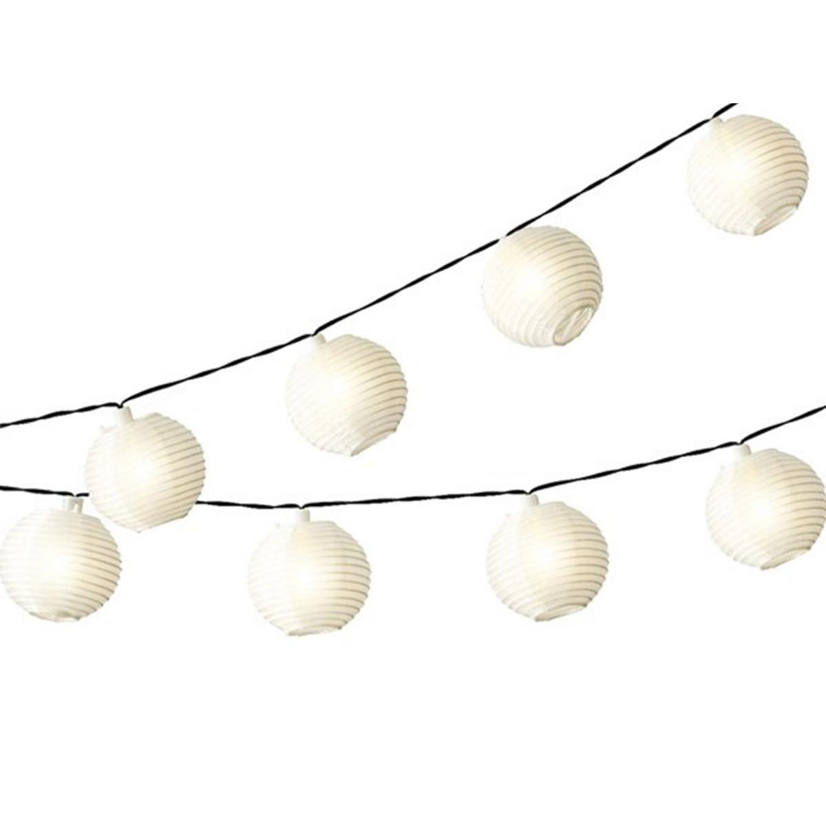 JARDIDECO Guirlande solaire lanternes chinoises 10 Led