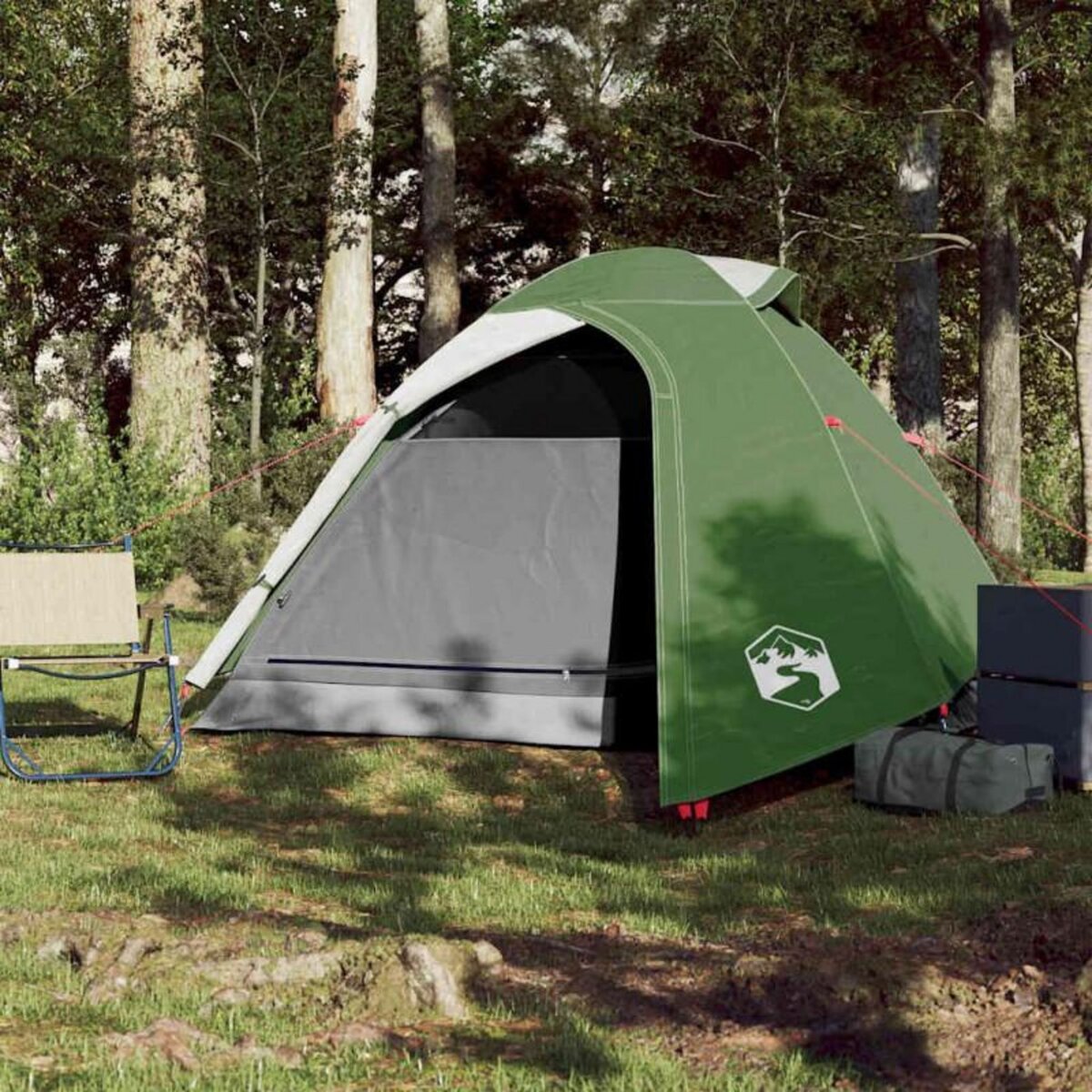 VIDAXL Tente de camping à dôme 2 personne vert imperméable
