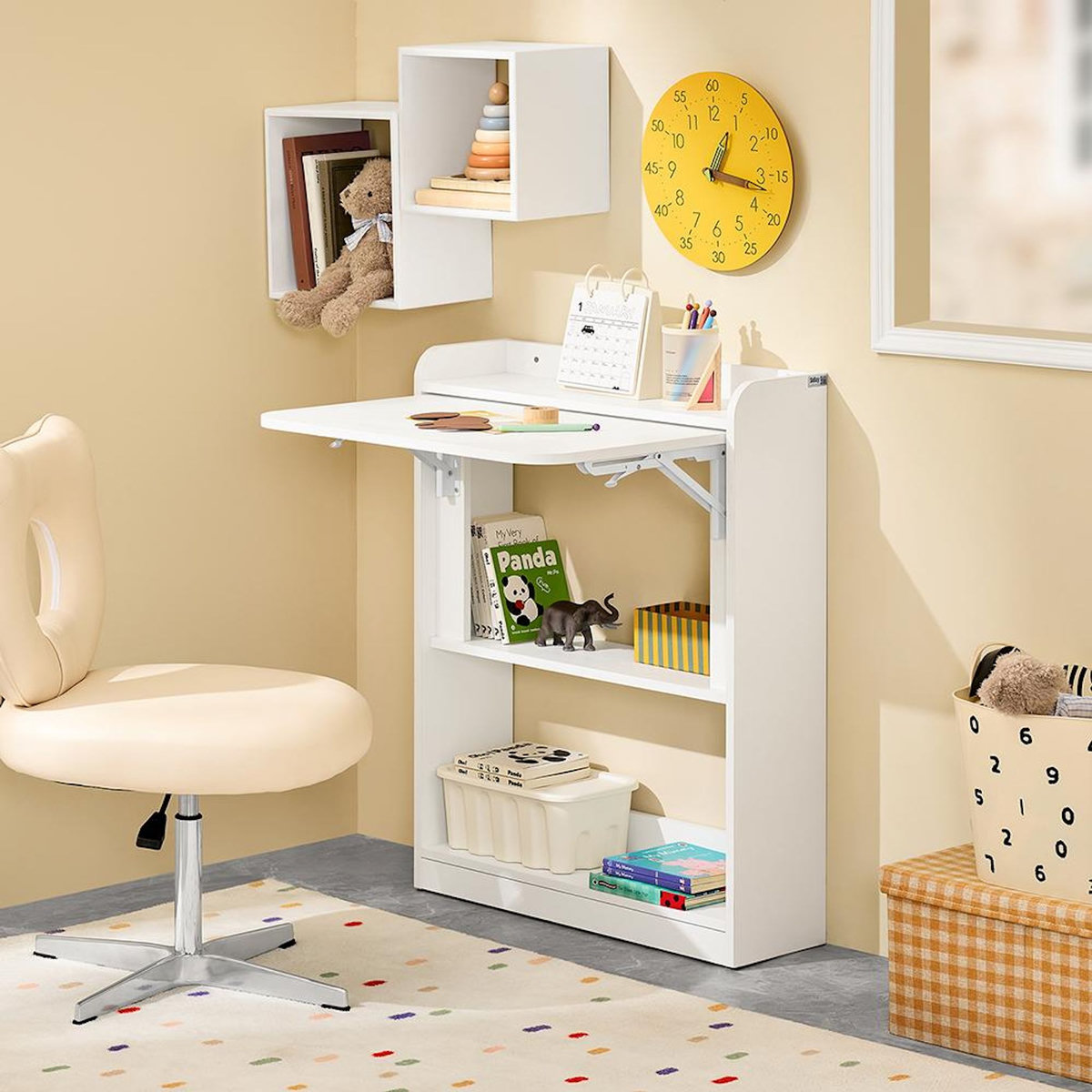 SOBUY SoBuy - Bureau Informatique à une porte - Nordique - FWT92