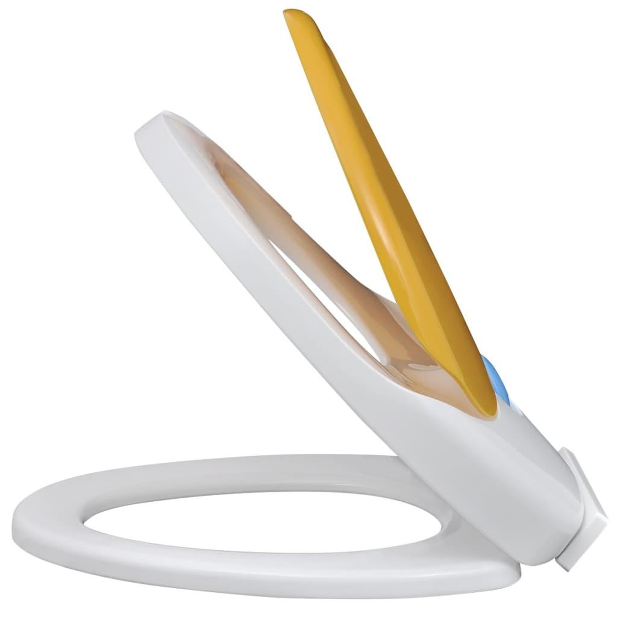 Voir la diapositive 4 : VIDAXL Sieges de toilette et couvercles 2 pcs plastique blanc et jaune