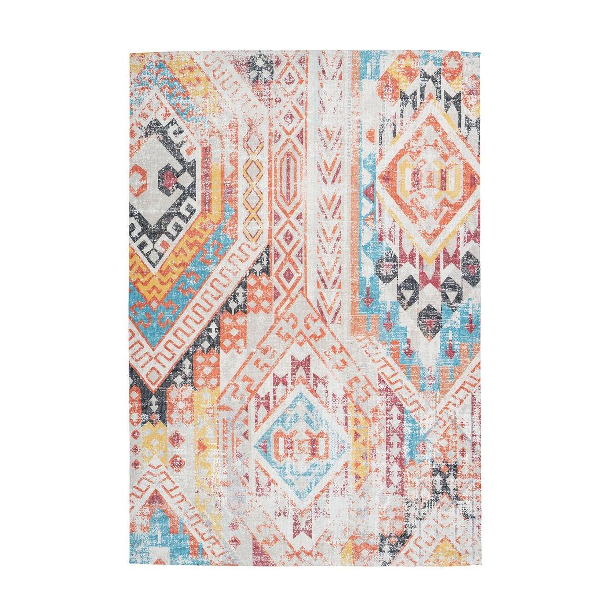 Voir la diapositive 1 : Paris Prix Tapis Ethnique à Poils Courts  Indiana II  Orange