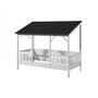 Voir la diapositive 2 : Paris Prix Pack - Lit Cabane Enfant, Sommier & Matelas  Housebed III  90x200cm Blanc & Noir